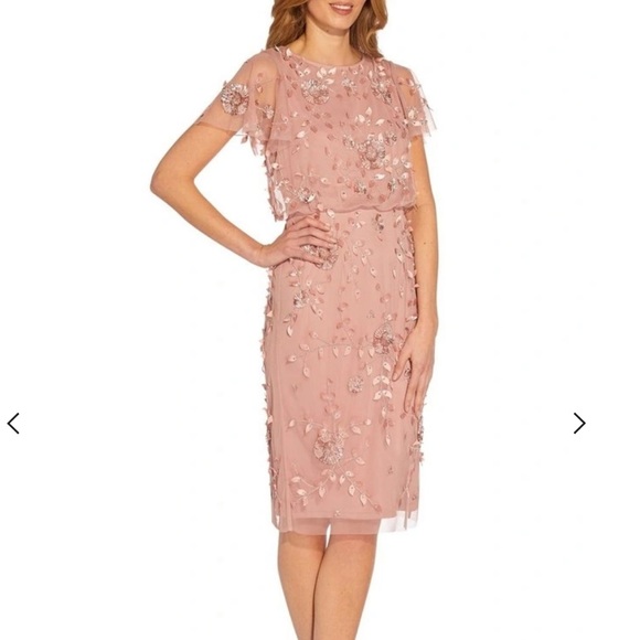 PapellAdrianna Papell Beaded Blouson Dress. - Picture 3 of 17